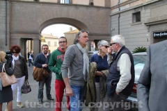 Il presidio in piazza del Comune