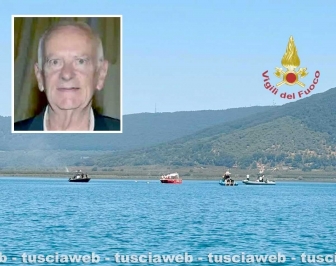 Ronciglione - Lago di Vico - Il recupero del corpo di Luigi Cavallari