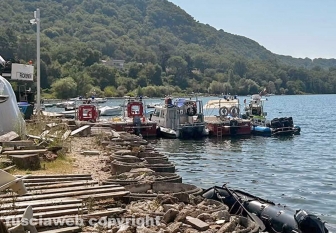 Lago di Vico - Ricerche del disperso - Il recupero del corpo di Luigi Cavallari