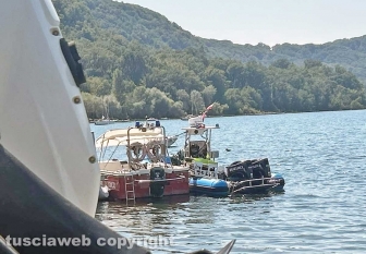 Lago di Vico - Ricerche del disperso - Il recupero del corpo di Luigi Cavallari