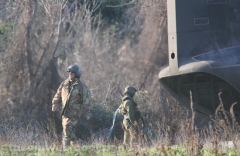 Recupero dell\'elicottero precipitato - L\'intervento di un CH-47 Chinook