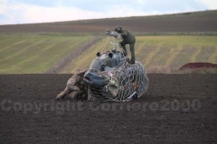 Il recupero di un Ab 206 che era crollato nei pressi di Tuscania