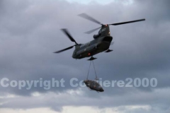 Il recupero di un Ab 206 che era crollato nei pressi di Tuscania