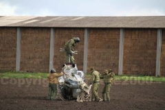 Il recupero di un Ab 206 che era crollato nei pressi di Tuscania