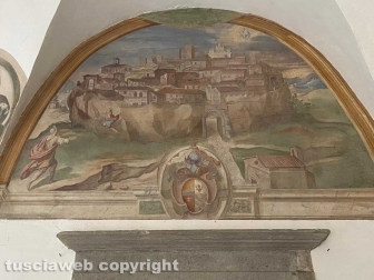 Viterbo - L'inaugurazione del restauro degli affreschi della Quercia