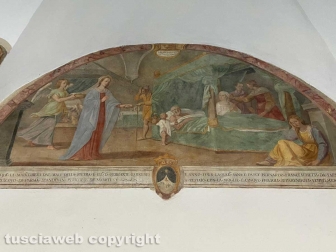 Viterbo - L'inaugurazione del restauro degli affreschi della Quercia