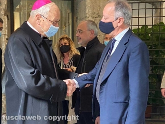 Viterbo - L'inaugurazione del restauro degli affreschi della Quercia