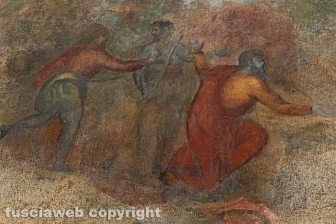Viterbo - L'inaugurazione del restauro degli affreschi della Quercia