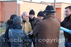 Il sit-in contro i rifiuti di Roma