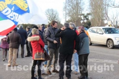 Il sit-in contro i rifiuti di Roma