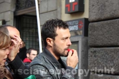 I lavoratori della Unopiù in piazza del Plebiscito