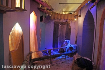 Il suggestivo presepe a Palazzo dei Papi