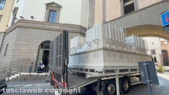 Macchina di Santa Rosa - Il trasporto dei pezzi per il montaggio di Dies Natalis