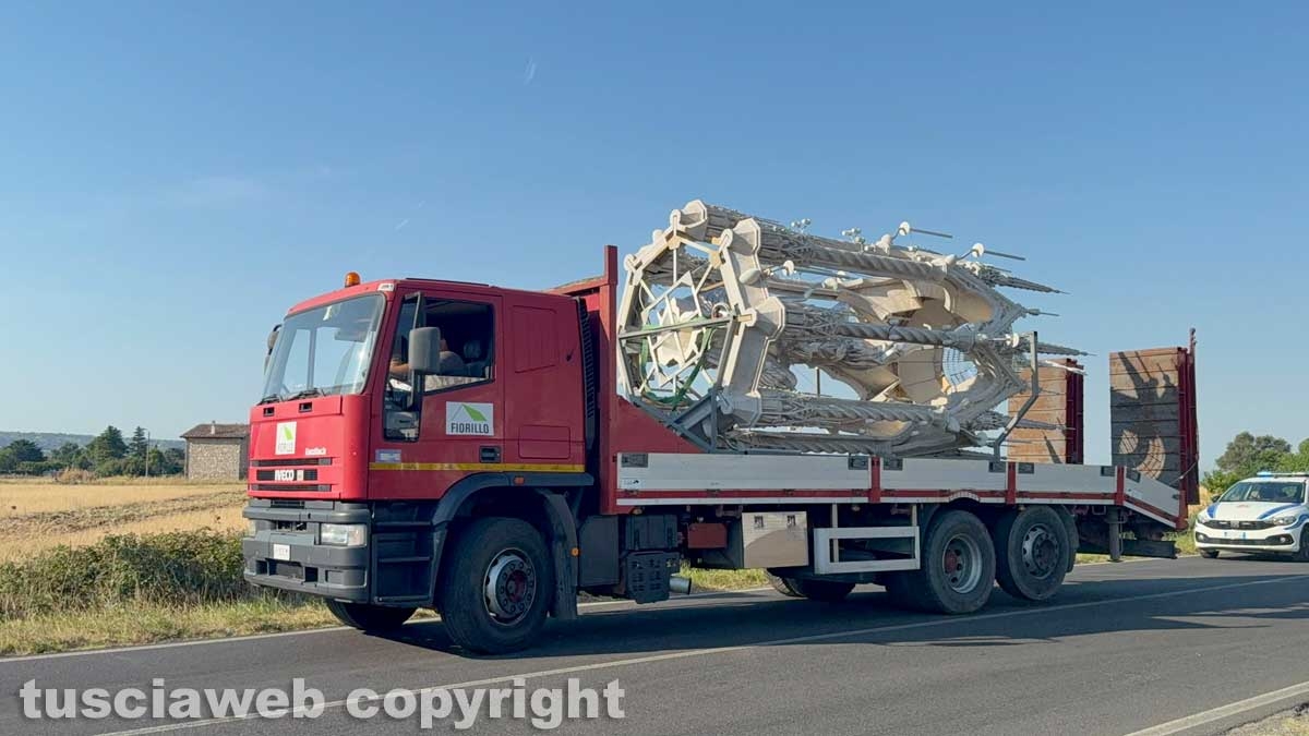 Macchina di Santa Rosa - È iniziato il trasporto dei pezzi per il montaggio di Dies Natalis
