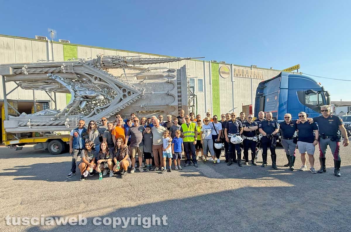 Macchina di Santa Rosa - È iniziato il trasporto dei pezzi per il montaggio di Dies Natalis