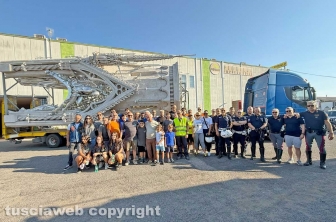 Macchina di Santa Rosa - È iniziato il trasporto dei pezzi per il montaggio di Dies Natalis