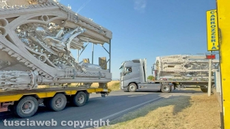 Macchina di Santa Rosa - È iniziato il trasporto dei pezzi per il montaggio di Dies Natalis