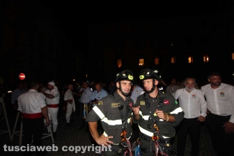 Trasporto della macchina di Santa Rosa - Dies Natalis - Vigili del fuoco