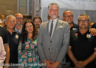 Trasporto di Eterna, la minimacchina di Santa Rosa del centro storico - Il ministro della Cultura Alessandro Giuli
