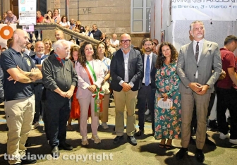 Trasporto di Eterna, la minimacchina di Santa Rosa del centro storico - Il ministro della Cultura Alessandro Giuli