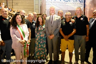 Trasporto di Eterna, la minimacchina di Santa Rosa del centro storico - Il ministro della Cultura Alessandro Giuli