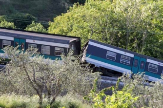 Il treno deragliato nel 2011 tra Soriano e Vitorchiano, in località Fornacchia