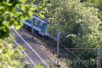 Il treno deragliato nel 2011 tra Soriano e Vitorchiano, in località Fornacchia