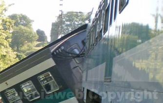 Il treno deragliato nel 2011 tra Soriano e Vitorchiano, in località Fornacchia