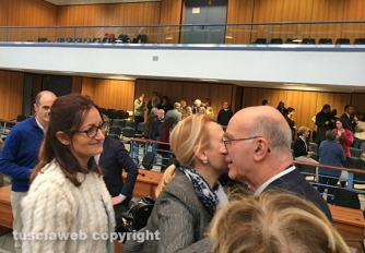 Il saluto dei pm Paola Conti, Chiara Capezzuto e Stefano D\'Arma