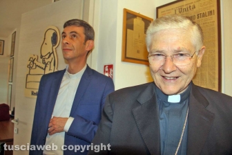 Il vescovo Orazio Francesco Piazza in visita a Tusciaweb