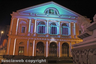 Il video mapping sul teatro dell'Unione