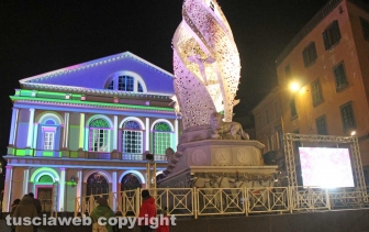 Il video mapping sul teatro dell'Unione