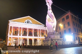 Il video mapping sul teatro dell'Unione