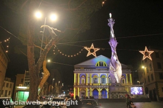 Il video mapping sul teatro dell'Unione