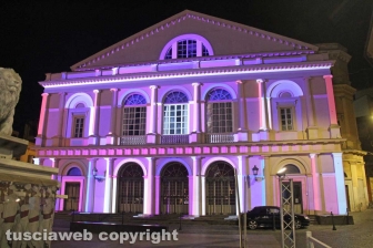 Il video mapping sul teatro dell'Unione