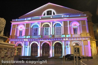 Il video mapping sul teatro dell'Unione
