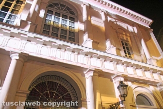 Il video mapping sul teatro dell'Unione