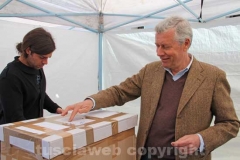Il voto del candidato Leonardo Michelini