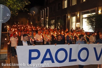 Viterbo - La fiaccolata in onore di Borsellino