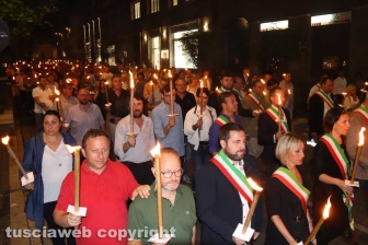 Viterbo - La fiaccolata in onore di Borsellino