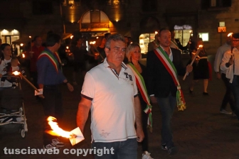 Viterbo - La fiaccolata in onore di Borsellino