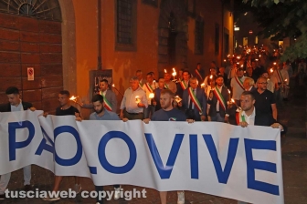 Viterbo - La fiaccolata in onore di Borsellino
