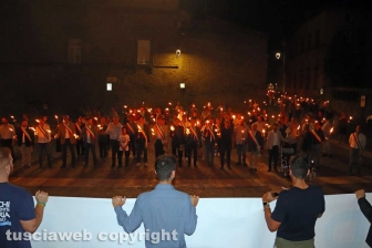 Viterbo - La fiaccolata in onore di Borsellino