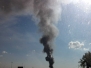 In fiamme il capannone Nissan