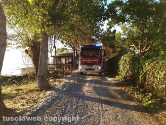 Montefiascone - In fiamme ristorante sul lago