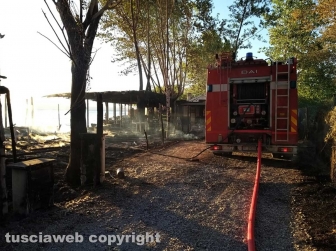 Montefiascone - In fiamme ristorante sul lago