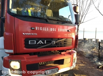 Montefiascone - In fiamme ristorante sul lago