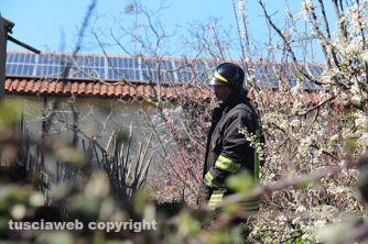 In fiamme vecchio casale a Mazzocchio