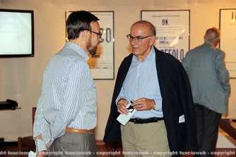 Roberto Pepponi all\'inaugurazione della mostra dedicata a Sorbini