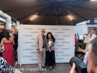Viterbo - Inaugurazione dello Schenardino - Andrea Serinelli con la sindaca Chiara Frontini